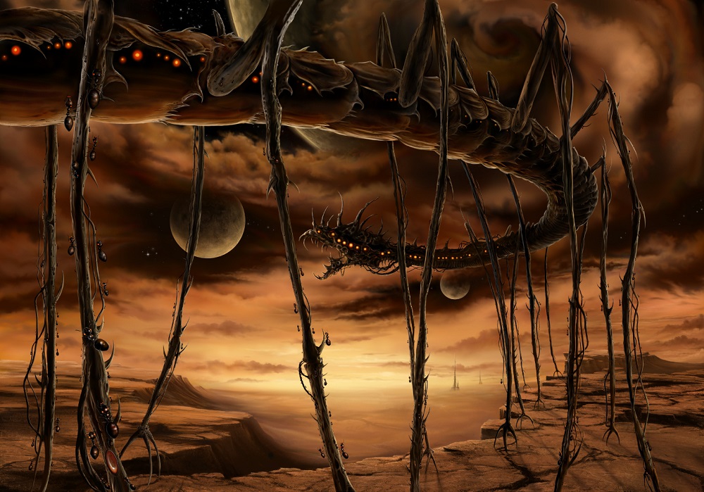 Hiker with a map looking out over a mountain range